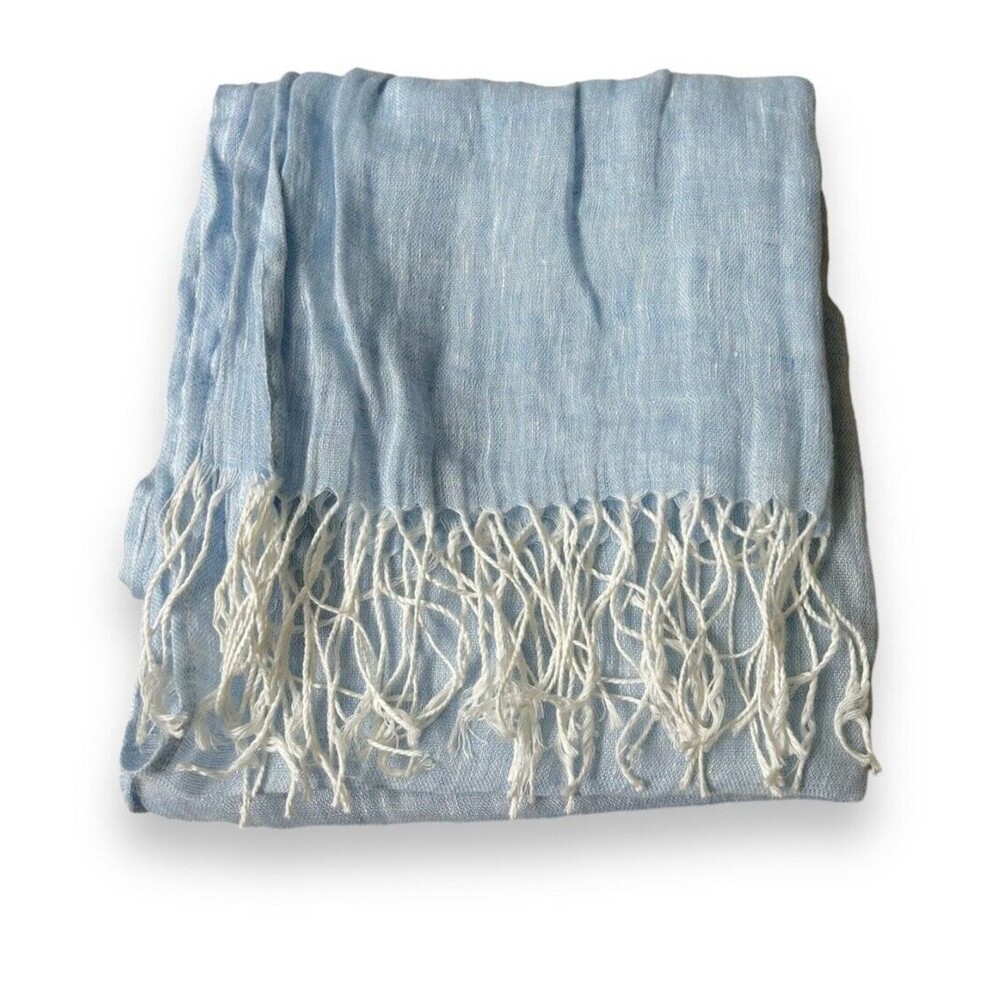 Light Blue Rectangular Scarf 18.1" x 77.9" Rectangular Scarve Women
